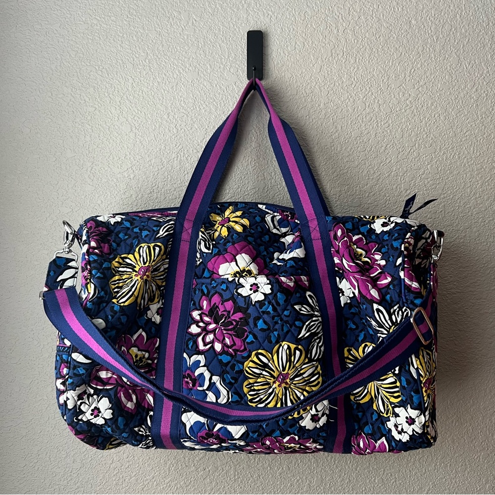 Vera Bradley African Violet Pattern Large Duffle Bag